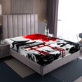 thumbnail image 4 of Erosebridal Japanese-Style Sheet Set Twin, Red Maple Tree Bedding Sets Twin Size, Watercolor Ink Decor 3pcs, 4 of 7