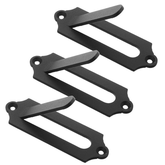 WHAMVOX 3Pcs Black Metal Deer Skull Mount Hanger for Indoor and Outdoor Decor 10.5x5x3.2in