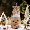 thumbnail image 6 of Wzzjkit Christmas Wine Bag - Fabric Wine Gift Bag with Drawstring - Bottle Bag Reusable Christmas Bottle Bag - Wine Bags Holiday Party Decoration, 6 of 7