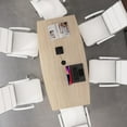 thumbnail image 3 of Table de Conférence de Bureau 72W avec Base en Bois en Orme Naturel - Bois d'Ingénierie, 3 of 7
