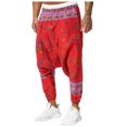 thumbnail image 3 of WEAIXIMIUNG Mens Sweat Pants Fashion Men's Casual Pants Summer Long Harem Pants Colorblocking Pattern Design Casual Style, 3 of 9
