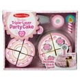 thumbnail image 4 of Melissa & Doug Wooden Triple-Layer Party Cake Play Food Set for Preschool Boys and Girls, 4 of 10