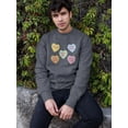 thumbnail image 2 of Hearts With Quotes Sweatshirt Men -Smartprints Designs, Male XX-Large, 2 of 4