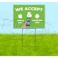 thumbnail image 1 of We Accept Online Pay (18" x 24") Yard Sign, Includes Metal Step Stake, 1 of 6