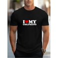 thumbnail image 1 of I Love My Girlfriend Print Men's Round Crew Neck Short Sleeve Tee, Fashion Street Style Breathable T-Shirt, Casual Comfy Top For Spring Summer Holiday Leisure Vacation Men's Clothing As Gift, 1 of 7