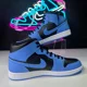thumbnail image 3 of Ni - ke Ni - ke Air Jordan 1 Mid White Black University Blue Shoes Men's Size 11.5, 3 of 5