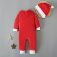 thumbnail image 4 of WIBACKER 0-18M Baby Girl Boy's Santa Jumpsuit and Hat Newborn Infant Christmas Costumes Outfits, 4 of 8