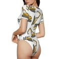 thumbnail image 3 of Daiia Funny Excavator print Women's Crew Neck Short Sleeve Bodysuit Fashion Tops Fit Casual Basic Extender Bodysuit-XX-Large, 3 of 9