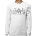 thumbnail image 2 of Skyline Buffalo New York Long Sleeve Shirt Unisex Medium White, 2 of 5