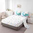 thumbnail image 5 of Castle Fairy Sea Mermaid Twin Bedding Sets,Ocean Seahorse Jellyfish Bedding Comforter Set, 5 of 8