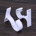 thumbnail image 4 of 2 Pcs Tringle à Rideau Alliage d'Aluminium Épais Support de Montage Simple (Blanc), 4 of 6