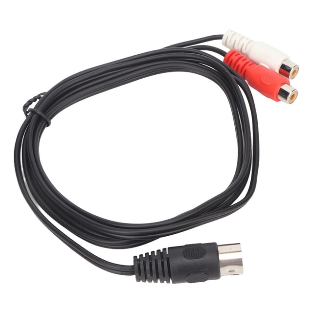 Cable DIN de 8 Pines a 2 Cable Adaptador DIN de 8 Pines Macho a 2RCA Hembra para Equipos de Instrumentos de Sonido de 15 M/49 pies