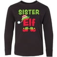 thumbnail image 3 of Inktastic Christmas Sister Elf Long Sleeve Youth T-Shirt, 3 of 5