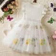 thumbnail image 5 of Pounoo New Dresses For Girls Fashion Print Sleeveless Flower Girl Dresses Round Neck Knee Length Dress Lace Bowknot Skin-Friendly Kids Dresses Girls 4-16, 5 of 10