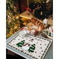 thumbnail image 2 of Merry Christmas Placemats Set of 8 Winter Snowman Pine Trees Leaf Retro Linen Heat Insulation Washable Place Mats, Rustic Non-Slip Table Mats for Dining Table Party Kitchen Decor,13x19 Inch, 2 of 4