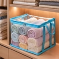 thumbnail image 5 of Clear Heavy Duty Plastic Storage Bag, Double Zipper Clothes Moving Container, Transparent Organizer for Towels Blankets Linens, large, by IHXORA, 5 of 9
