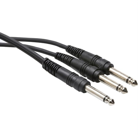 UPC: 0728736017252 | Hosa Mono 1/4  Phone (M) – Two Mono 1/4  Phone (M)  5 Ft.