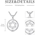 thumbnail image 5 of DVEATR 925 Sterling Silver Star Of David Necklace for Men Estrella De David Star Pendant with Chain Length 22+2 Inches 18K Gold Plated Jewish Jewelry Gifts for Father Husband, 5 of 8