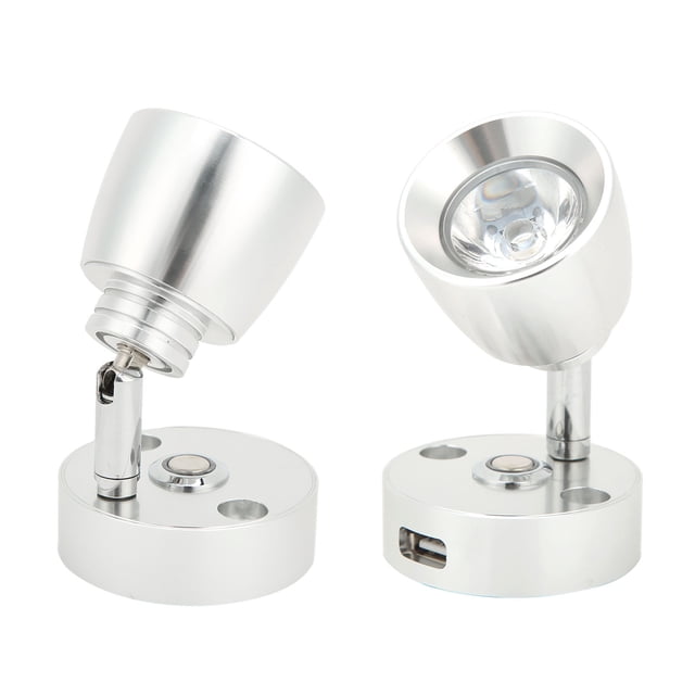 RV LED Reading Light USB Port Wall Mount Car Interior Light for Boat