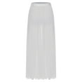 thumbnail image 3 of TiaoBug Womens Lyrical Dance Skirt Rhinestone Flowy Maxi Skirt with Briefs Contemporary Dancewear White XXL, 3 of 5