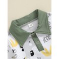 thumbnail image 6 of Elippeo Boys Autumn 2PCS Outfit Sets 6 12 18 24 Months 3 Years Long Sleeve Lapel Dinosaur Print Tops Solid Color Pants Sets, 6 of 9