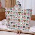 thumbnail image 5 of Cute Pitbull Terriers Dog and Flower Hooded Bath Towel，60"x35" for Ages 3 To 12 Kids, Quick Dry Lightweight Soft Microfiber Hood Beach Towel Cover Up for Kids, 5 of 7