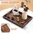 thumbnail image 2 of Serving Trays for Party-17In Large Serving Tray with Handles,Wooden Coffee Table Tray&Charcuterie Boards,Serving Platter for Breakfast in Bed Tray,Decorative Rectangular Tray for Ottoman/BBQ/Kitchen, 2 of 7