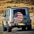 thumbnail image 5 of Susaid Vintage American Flag Print Tire Covers,Waterproof Anti-UV Snow Sun Rain Tire Covers for RV,Truck, SUV, Trailer, Camper-17 inch, 5 of 6