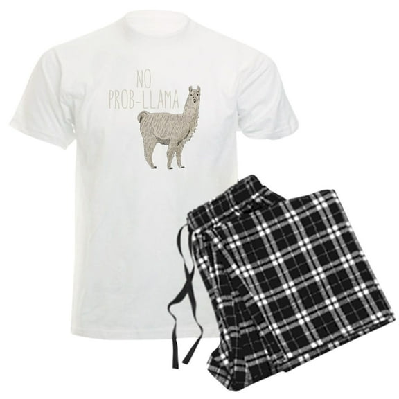 CafePress - No Prob Llama Men's Light Pajamas - Men's Light Loose Fit Cotton Pajama Set