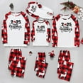 thumbnail image 2 of Gkeoshab Christmas Pajamas Matching Family Pajamas Sets Christmas PJ's 26 Letter Print Top and Plaid Bottom Sleepwear Jammies with Pockets, 2 of 6