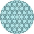thumbnail image 1 of Ahgly Company Tapis Rond Lavable en Machine Intérieur Transitionnel Vert Profond, 8 Pieds Rond, 1 of 7