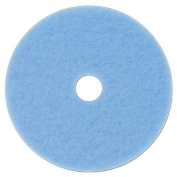 3M Hi-Performance Burnish Pad 3050, 20" Diameter, Sky Blue, 5/carton | Order of 1 Carton
