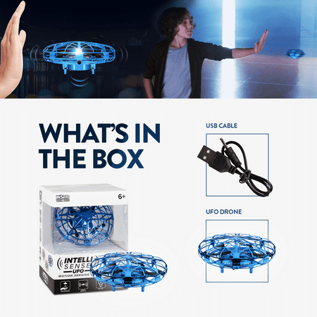 World Tech Toys Intelli Sense Motion Sensing Aerial Drone w/USB Charger & 2 x Spare Rotors