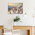 thumbnail image 5 of Fenyluxe Art Modern Canvas Prints Snowmen Mountain Winter Wall Art Home Decor - Ready To Hang Room Decor 16x12in, 5 of 6