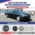 thumbnail image 3 of 4Pcs Set 15" Steel Wheel Hubcaps for 2002-2006 Toyota Camry,Wheel Rim Cover,Snap on Car,PP,Black Matte, 3 of 8