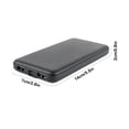 thumbnail image 4 of Power Bank 10000mAh Puertos USB duales Cargador portátil de protección múltiple con indicador LED para teléfonos Negro, 4 of 8