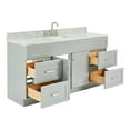 thumbnail image 6 of Ariel Hamlet 67 Inch Single Rectangle Sink Vanity With Carrara White Marble Countertop W/ 0.75 Edge In Grey, 6 of 11