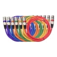 thumbnail image 1 of Cable de extensión de audio XLR macho a XLR hembra, 6 unidades, 1 m, cable de micrófono balanceado (azul, rojo, naranja, amarillo, verde y morado, 1 unidad cada uno), 1 of 6