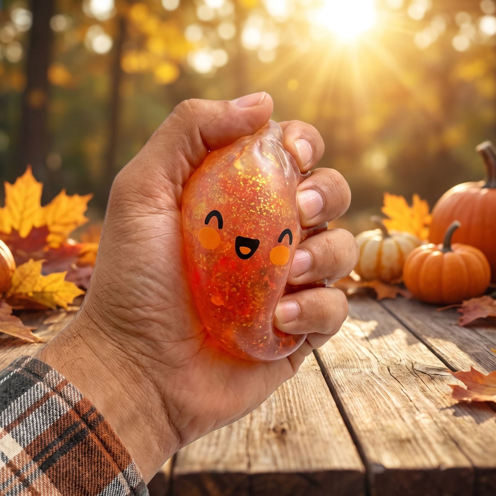 Pumpkin Scented Fall Mystery Dumplings Squishy Toy,Autumn Maple Pumpkin Spice Scented Stress Relief Squeeze Toy Set with Mini Steamer Basket