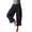 Black, variant on Women's Casual Bloomer Pants Ruffled Lace Trim Drawstring Lounge Pants Wide Leg Harem Pants Women With Pockets Red M
