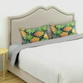 thumbnail image 3 of Tropical Pineapple Satin Pillowcase for Hair and Skin Silk Pillowcase, Standard Size(20x26 inches) - Slip Cooling Satin Pillow Covers with Envelope Closure（398） Home Decor Gifts, 3 of 7
