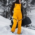 thumbnail image 5 of Aboser Insulated Waterproof Snow Bibs for Women Winter Skiing Snowboard Snow Pants Outdoor Sports Overalls Softshell Ripstop Ski Pants with Pockets Orange M, 5 of 8