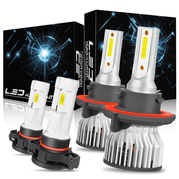 For 2010-2012 Dodge Caliber LED Headlight Bulbs High Low Beam Fog Light Set 4pcs