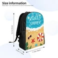 thumbnail image 4 of Fotbe Hello Summer1 Travel Laptop Backpack, Business Slim Sturdy Laptops Backpack, Water Resistant College School Computer Bag Gift for Men & Women Fits 15.6 Inch Notebook, 4 of 8