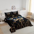 thumbnail image 2 of Juego de cama Twin,Juego de edredón de flores botánicas para adultos Mujeres Hombres 2Pcs,Negro, 2 of 6