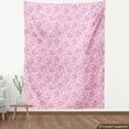 thumbnail image 3 of Ambesonne Pink Fabric by the Yard Upholstery, Flowers Dots Butterflies Love, 2 Yards, Pink and Pale Pink, 3 of 4