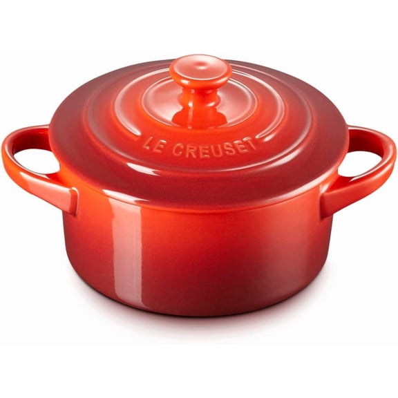 Stoneware Mini Round Cocotte, 8 oz., Cerise