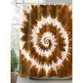 thumbnail image 2 of Abstract Explosion Tie Dye Shower Curtain, Brown White Bathroom Decor Curtains Set with Hooks, Waterproof Fabric Home Accessories， 72 X 72 Inch Long, 2 of 6