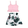 thumbnail image 6 of Cute Flamingo Toddler Baby Girls Pink Vest Crop Tops Flower Shorts Pants Outfits Set Clothes, 6 of 6