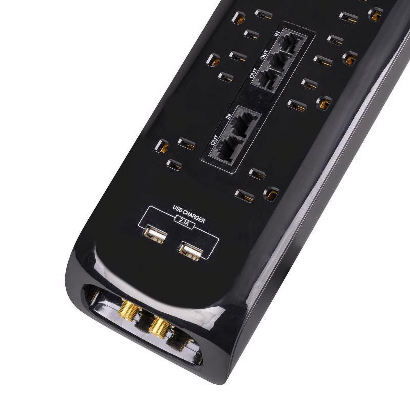 Monster 3001109 6 ft. 8 Outlets Power Strip with Surge Protection, Black